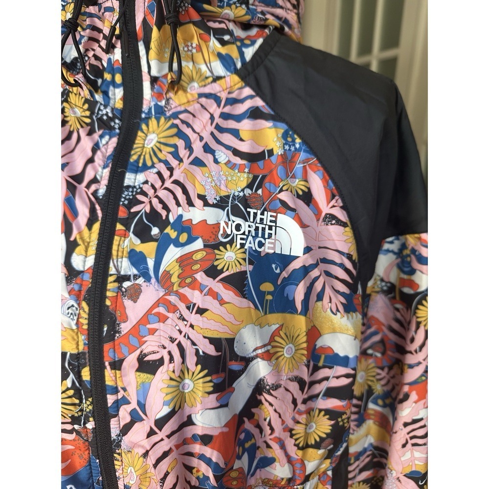 The North Face Women's Hydrenalite Floral Print Hooded Windbreaker Jacket L - Picture 7 of 14